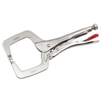 Apex Tool Group Locking C-Clamp, Regular Tips, Locking Grip, 11 in Long, C11CCVN