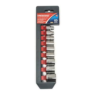 Apex Tool Group 9 Pc. 12 Point Standard SAE Socket Sets, 3/8 in Dr, 1/4 in - 11/16 in Opening, CSAS4N