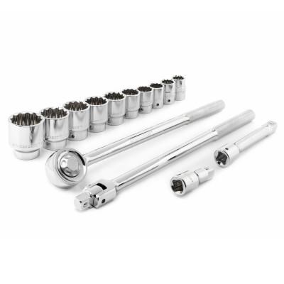 Apex Tool Group 12 Point Standard SAE Mechanics Tool Sets, 3/4 in Dr, 7/8 to 2 in Opening, 14 Pc, CTK14SAEN