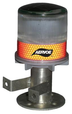 Aervoe Industries Solar Powered Strobe, w/Bracket, Red, 1197