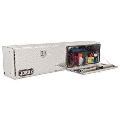 Apex Tool Group Topside Truck Boxes, 96 in W x 15 in D x 17 in H, Aluminum, Silver, 574000D