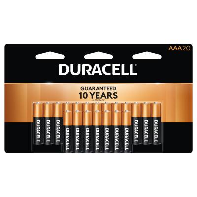 Duracell?? CopperTop Alkaline Battery, 1.5V, AAA, 20/PK, MN2400B20Z