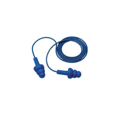 3M™ E-A-R Ultrafit Earplugs, Elastomeric Polymer, Blue, Corded, 340-4017