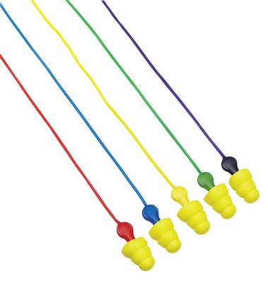 3M™ E-A-R Ultrafit Plus Earplugs, PVC, Yellow, Corded, Pistol-Grip, 340-8002