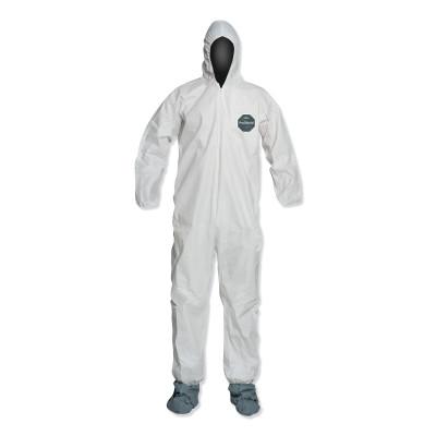 DuPont™ ProShield® 50 Hooded Coveralls w/Attached Boots and Elastic Wrists, White, 6XL, NB122SWH6X002500