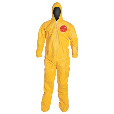 DuPont™ Tychem 2000 Coveralls with Attached Hood and Socks, X-Large, Yellow, QC122S-XL
