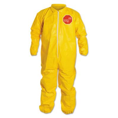 DuPont™ Tychem QC Coveralls with Elastic Wrists and Ankles, 3X-Large, Yellow, QC125S-3X