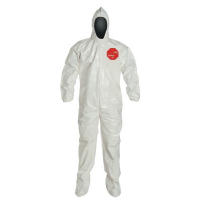 DuPont™ Tychem® SL Coveralls with attached Hood and Socks, White, 2X-Large, SL128TWH2X000600