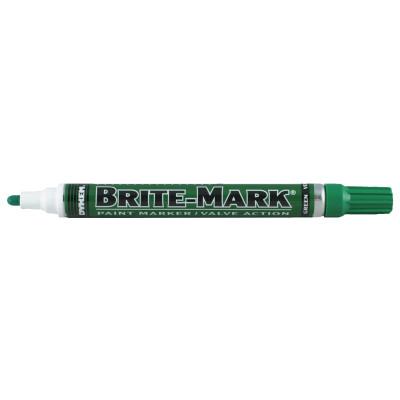 ITW Pro Brands BRITE-MARK® Medium Paint Marker, Green, Medium, Bullet, Acrylic, 84007