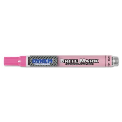 ITW Pro Brands BRITE-MARK® Medium Paint Marker, Pink, Medium, Bullet, Acrylic, 84009