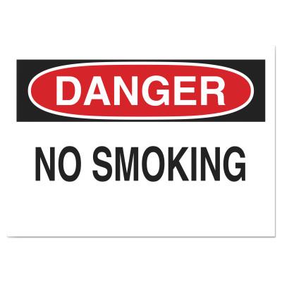 BradyÂ® Health & Safety Signs, Danger - No Smoking, 10X14 Polyester Sticker, 88371