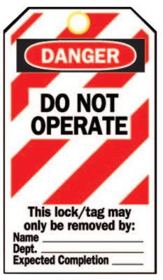 Brady® Heavy Duty Lockout Tags, 4.8 x 7 1/2 in, Danger, Do Not Operate, 65520