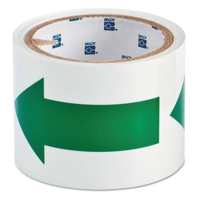 Brady® Glow-In-The-Dark Arrow Tape, 3 in x 5 yd, Green/Phosphorescent, 90974