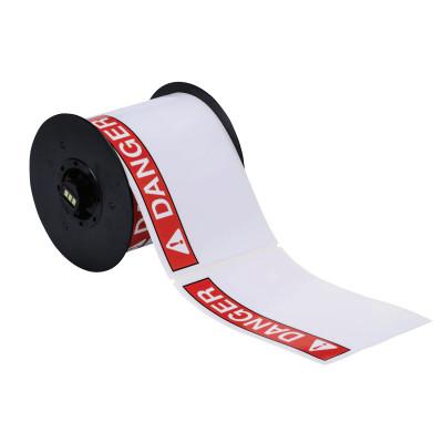 Brady® BBP31 Indoor/Outdoor Vinyl Tapes, 6 in, "Danger", White/Red/Black, B30-25-595-ANSIDA