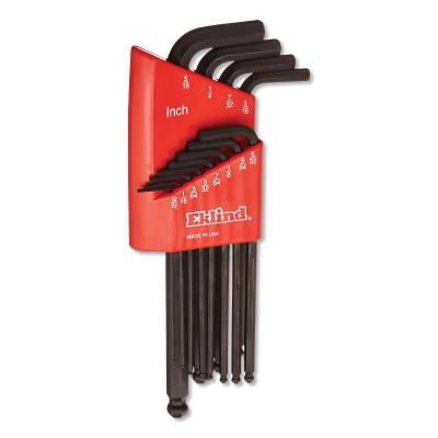 Eklind® Tool Ball-Hex-L Key Sets, 12 per set, Hex Ball Tip, Inch, 13212