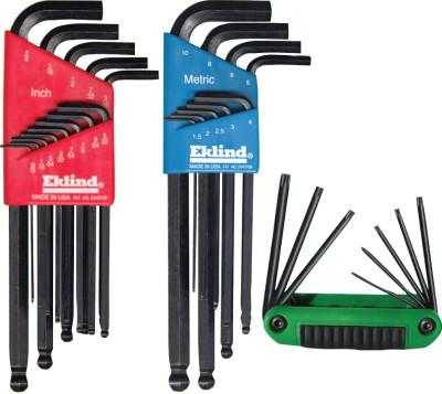 Eklind?? Tool Ball-Hex-L & Torx Sets, 22 per set, Hex Ball/Torx Tip, Inch/Metric/Torx, T6-T25, 13282