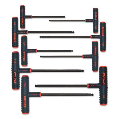 Eklind® Tool Power-T Ball-Hex Key Sets, 9 per set, Ball-Hex Tip, Inch, 9 in Handle, 60809