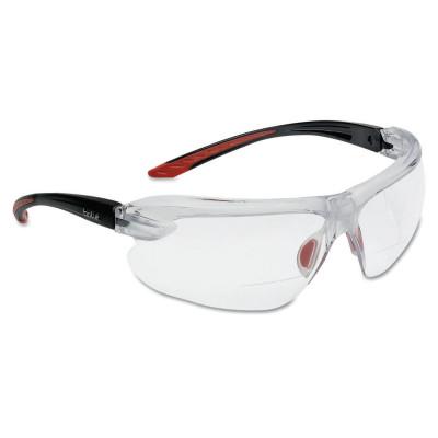 Bolle IRI-s Series Safety Glasses, Clear Lens, Platinum Anti-Fog and Anti-Scratch, TPR, 40223