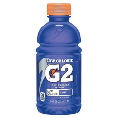 GatoradeÂ® G2 Low Calorie Thirst Quencher, 12 oz, Bottle, Grape, 12203