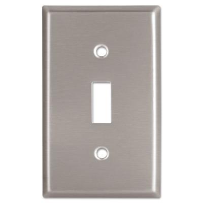 Eaton WALLPLATE 1G TOGGLE RECEPTACLE MID SS, 93971-BOX