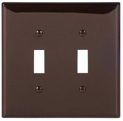 Eaton WALLPLATE 2G TOGGLE POLYMID BR, PJ2B