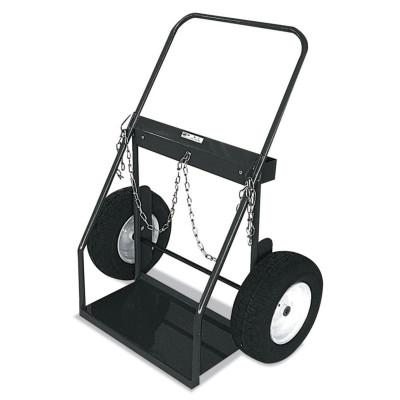 Milwaukee Hand Trucks Cylinder Trucks, Holds 2 Cylinders, 10 in Pneumatic Wheels, 30757