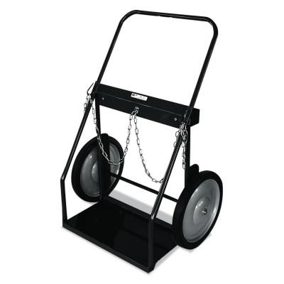 Milwaukee Hand Trucks Cylinder Trucks, Holds 2 Cylinders, 16 in Semi-Pneumatic Wheels, Charcoal, 30875