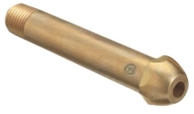 Western Enterprises Regulator Inlet Nipple, 1/4 in (NPT),3 in, CGA-500;CGA-510;CGA-580;CGA-590, w/Filter, 15-3SF