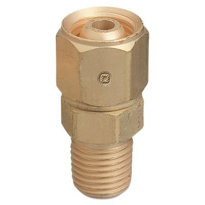 Western Enterprises Brass Hose Adaptors, Male/Female Swivel, Brass, RH, 1/4 in (NPT/M), 153