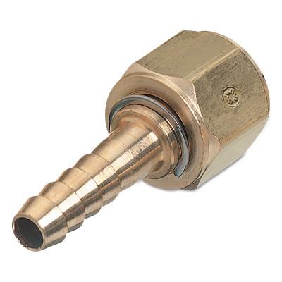 Western Enterprises Hose Adaptors, 200 psig, Brass, 1/4 in (NPT) Male to Female Swivel, 126