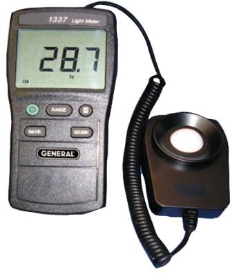 General Tools Wide Range Digital Light Meter, 4 Range, 20,000 lx/2,000 fc, DLM1337