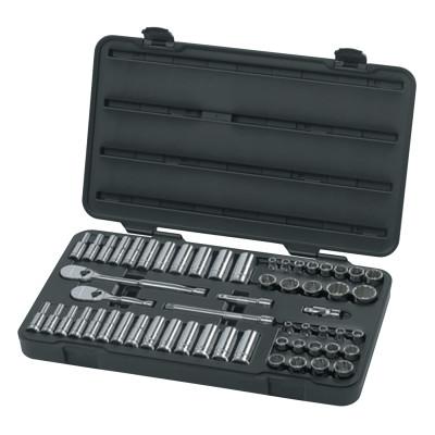 Apex Tool Group 30 Piece Surface Drive Socket Sets With 84 Tooth Ratchet, 3/8 in, SAE, 80568