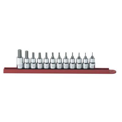 Apex Tool Group 12 Piece Bit Socket Sets, 3/8 in, SAE, 80581