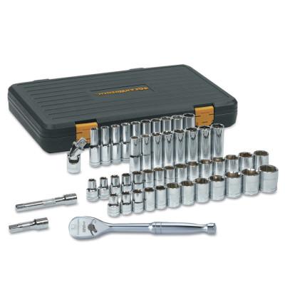 Apex Tool Group 51 Piece 120XP Standard & Deep Mechanics Socket Sets, 1/4 in, 6 Point, 80300P