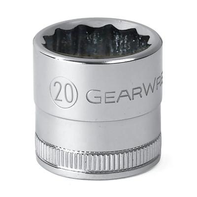 Apex Tool Group Surface Drive 12 Point Standard Metric Sockets, 1/2 in Dr, 27 mm Opening, 80812