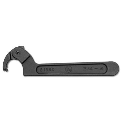 Apex Tool Group Adjustable Spanner Wrenches, 4 3/4 in Opening, Pin, Forged Alloy Steel, 10.87 in, 81864