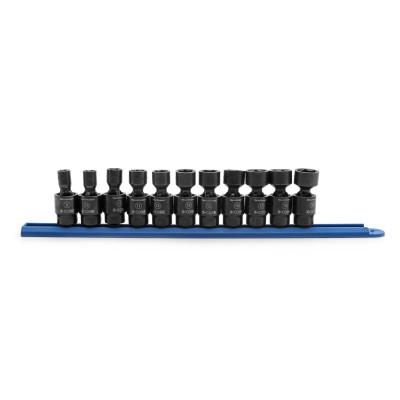 Apex Tool Group 11 Pc. 6 Point Standard X-Core Pinless Universal Impact Metric Socket Sets, 1/2, 84975