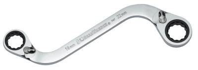 Apex Tool Group S-Shape Reversible Double Box Ratcheting Wrenches, 1/2 in; 9/16 in, 85334