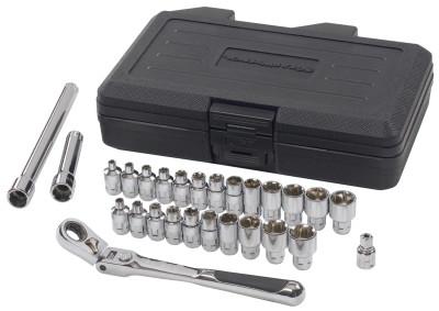 Apex Tool Group 27 Piece Pass-Thru Vortex Ratchet Sets, 1/4 in, 891427
