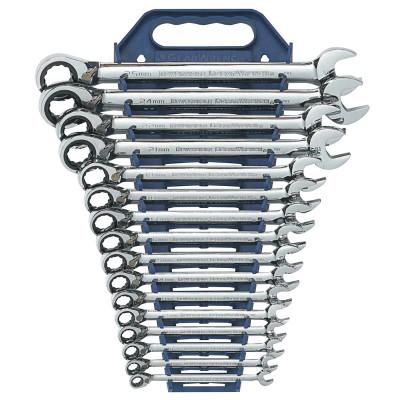 Apex Tool Group 8 Pc Reversible Combination Ratcheting Wrench Sets, 12 Point, SAE, 9533N