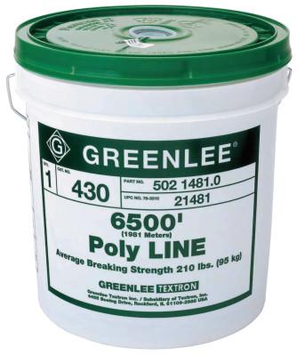 Greenlee® Poly Line, 210 lb Capacity, 6,500 ft, 1-Ply, 430