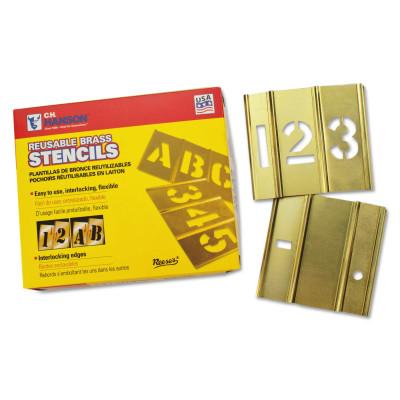 C.H. Hanson® 15 Piece Single Number Sets, Brass, 4 in, 10014