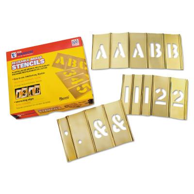 C.H. Hanson® Brass Stencil Letter & Number Sets, Brass, 1 1/2 in, 10149