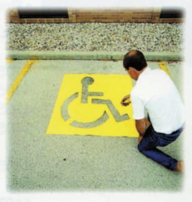 C.H. Hanson® 43" HIGH HANDICAPPED SYMBOL PARKING LOT, 12438