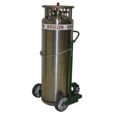 Saf-T-Cart™ Industrial Series Carts, Holds 1 Cylinder, 10 in Phenolic/Soft Rubber Wheels, EZ-LOAD-4L