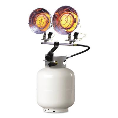 HeatStar Portable Propane Radiant Heaters, 20,000 Btu/h, 15 h, MH30T