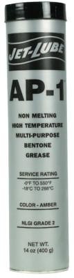 Jet-Lube AP-1 Hi-Temp Multi-Purpose Grease, 14 oz, Cartridge, 31550