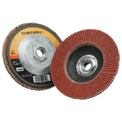 3M™ Cubitron II™ Flap Disc 967A, 4 1/2 in, 80 Grit,  Arbor, 13,300 rpm, 051141-55604