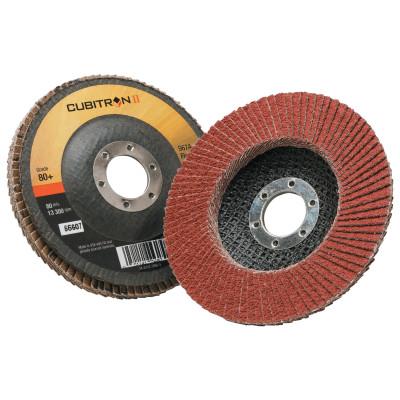 3M Cubitron II Flap Disc 967A, 4 1/2 in, 80 Grit, 7/8 in Arbor, 13,300 rpm, Type 27, 7000148183