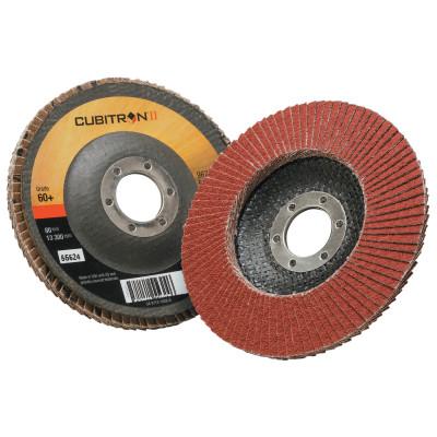 3M Cubitron II Flap Disc 967A, 4 1/2 in, 60 Grit, 7/8 in Arbor, 13,300 rpm, Type 29, 7000148188